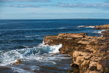 Fototapeta premium rocky shore of the Arctic Ocean without people