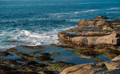 rocky shore of the Arctic Ocean without people