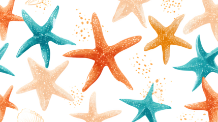 seamless pattern with starfish