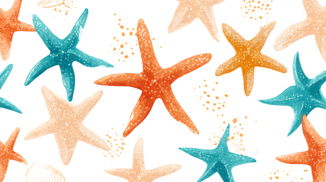 seamless pattern with starfish