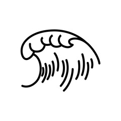 Marine port icon. Outline linear vector symbol. Linear style illustration with editable stroke isolated on white background