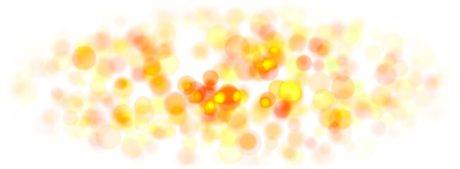Yellowed bokeh lighting flare vibrant isolated on transparent backgrounds illustrations png © Krit