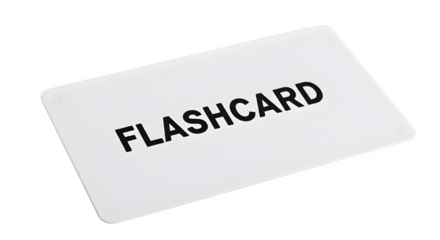 Clean white card shows "Flashcard" text on black background. Use for branding, posters, print, and education.