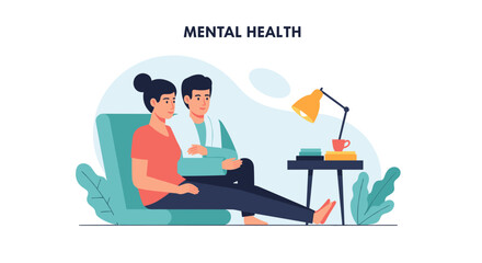 A Depiction Of Mental Health Support, The Illustration Shows A Therapist Comforting A Patient, Highlighting The Importance Of Seeking Professional Mental Healthcare, Promoting Well Being