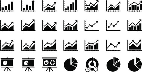 Diverse financial charts and graphs showcasing growth and data analysis for business success