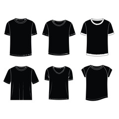 Variety of Black T-Shirt Templates for Designers and Fashion Enthusiasts