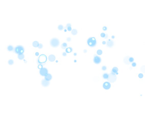 Scattered Blue Bokeh Circles Transparent PNG Light Effect
