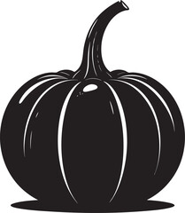 Acorn Squash Silhouette Black Vector Illustration