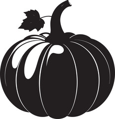 Acorn Squash Silhouette Black Vector Illustration
