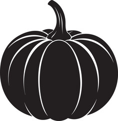 Acorn Squash Silhouette Black Vector Illustration