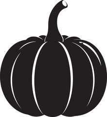 Acorn Squash Silhouette Black Vector Illustration