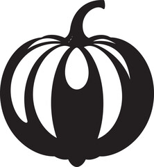 Acorn Squash Silhouette Black Vector Illustration