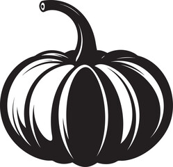 Acorn Squash Silhouette Black Vector Illustration