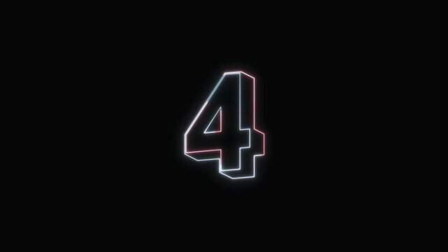  9 Counting Down Animation with Black Background 4K HighQuality Countdown Timer VFX