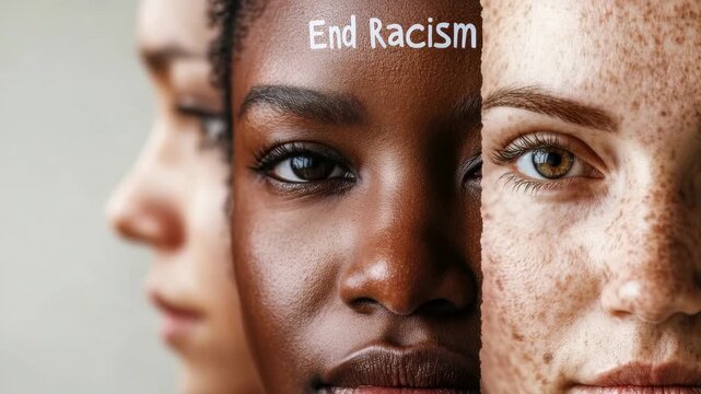 Stop racism movement: peaceful unity, equal dignity, shared justice, kind gesture, honest dialogue, social progress, human respect, moral stance, healing truth, open future, global empathy