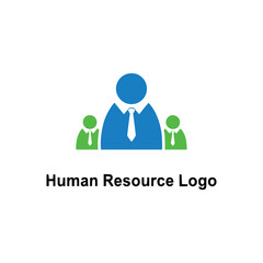 Human resources logo design vector template