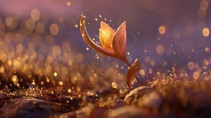 Fantasy Floral Collection – Golden Blossoms, Sakura Petals & Dreamy Glowing Backgrounds