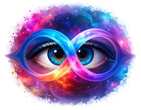 Cosmic infinity eye - Powered by Adobe