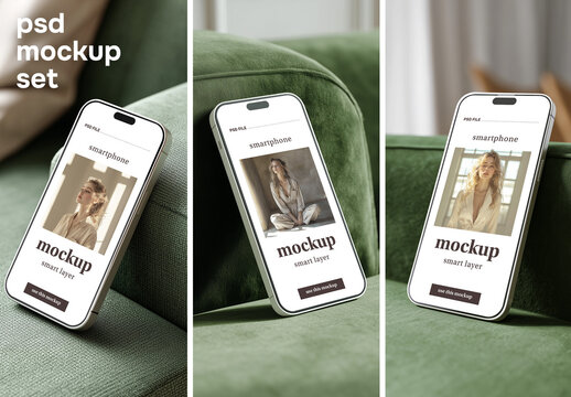 Smartphone mockup set