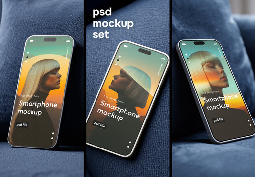 Smartphone mockup set