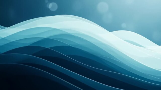 Abstract waves in shades of blue creating a serene atmosphere