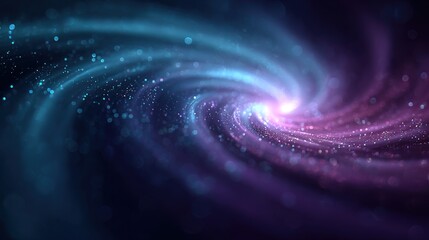 Abstract galaxy swirl with purple and blue tones