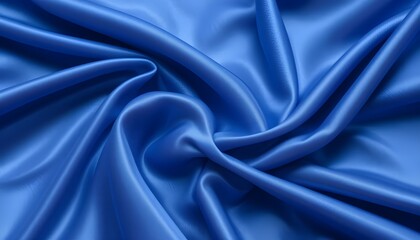 Obraz premium cornflower blue abstract background. Silk satin velvet fabric. Elegant luxury rich