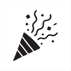 festive party cone vector icon
