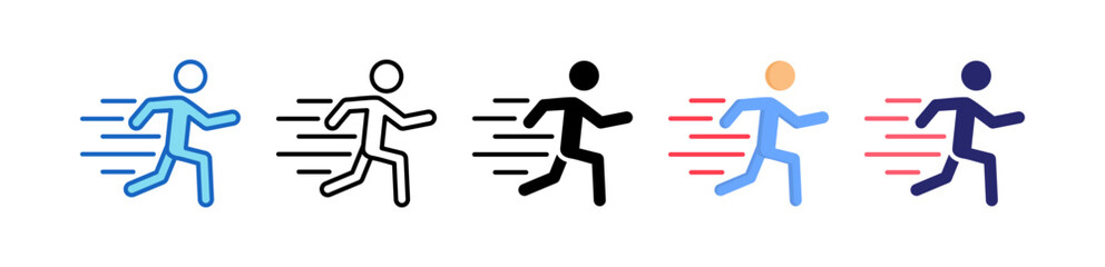 Moving Multiple Style Icon Set Collection. 