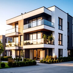 Obraz premium Modern apartment building exterior (1)