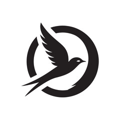 birds flying vector silhouette clip art logo design illustration. birds group flying icon collections.