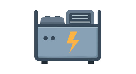 Portable Generator Isolated on White, Clean Power Solution for Off-Grid Applications and Emergency Backup Supplying Electricity