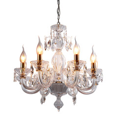 Glass chandelier shines bright in luxury 
