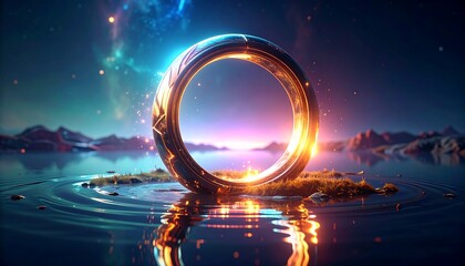 Cosmic ring on water