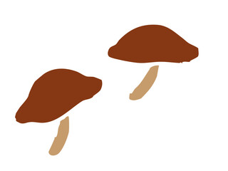 シンプルな手書き風の椎茸