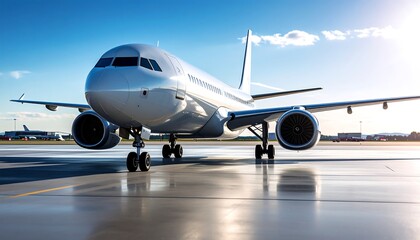 Modern jetliner on tarmac (1)