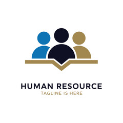 Human resources logo design vector template