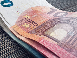 Obraz premium euro banknotes close-up view 