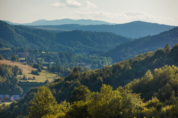 Panorama z Nowińskiej Góry nad Muszyną.
