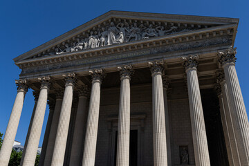 Paris, historical architecture of the city. Palace with columns. Paris France.