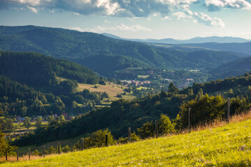 Panorama z Nowińskiej Góry nad Muszyną.