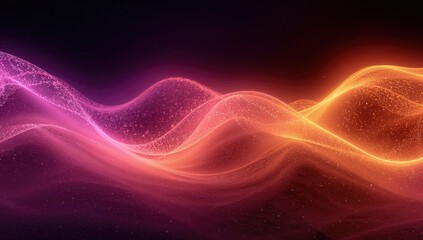Fototapeta premium Abstract waves of vibrant pink and orange light creating a dynamic and energetic atmosphere
