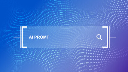 Creative abstract background with swirling patterns and search bar showcasing AI prompt concepts in vibrant colors