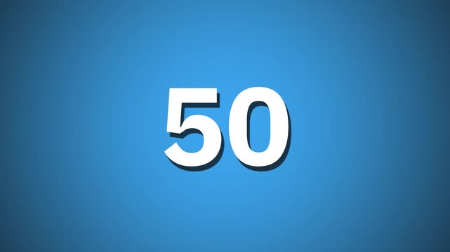  Numbers Counting Down 4K Seamless Countdown Timer Animation for Video and Digital Displays