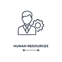 Human resources logo design vector template