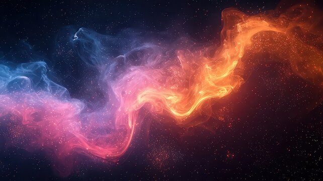 Vibrant cosmic swirl of ornge and pink nebula gases,creating a mesmerizing visal effect perfect for spac-themed projects and backgounds.