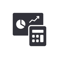 Financial Analysis Tools Featuring Chart And Calculator For Business Insights