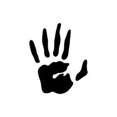 hand print isolated on white