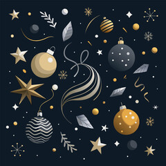 Fototapeta premium a-festive--top-down-view-of-a-dark--textured silhouette vector design .eps