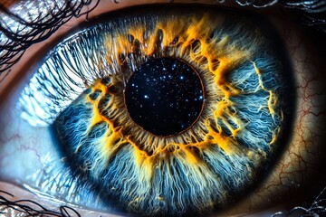 Cosmic wonders: a galaxy seen through the lens of an eye.